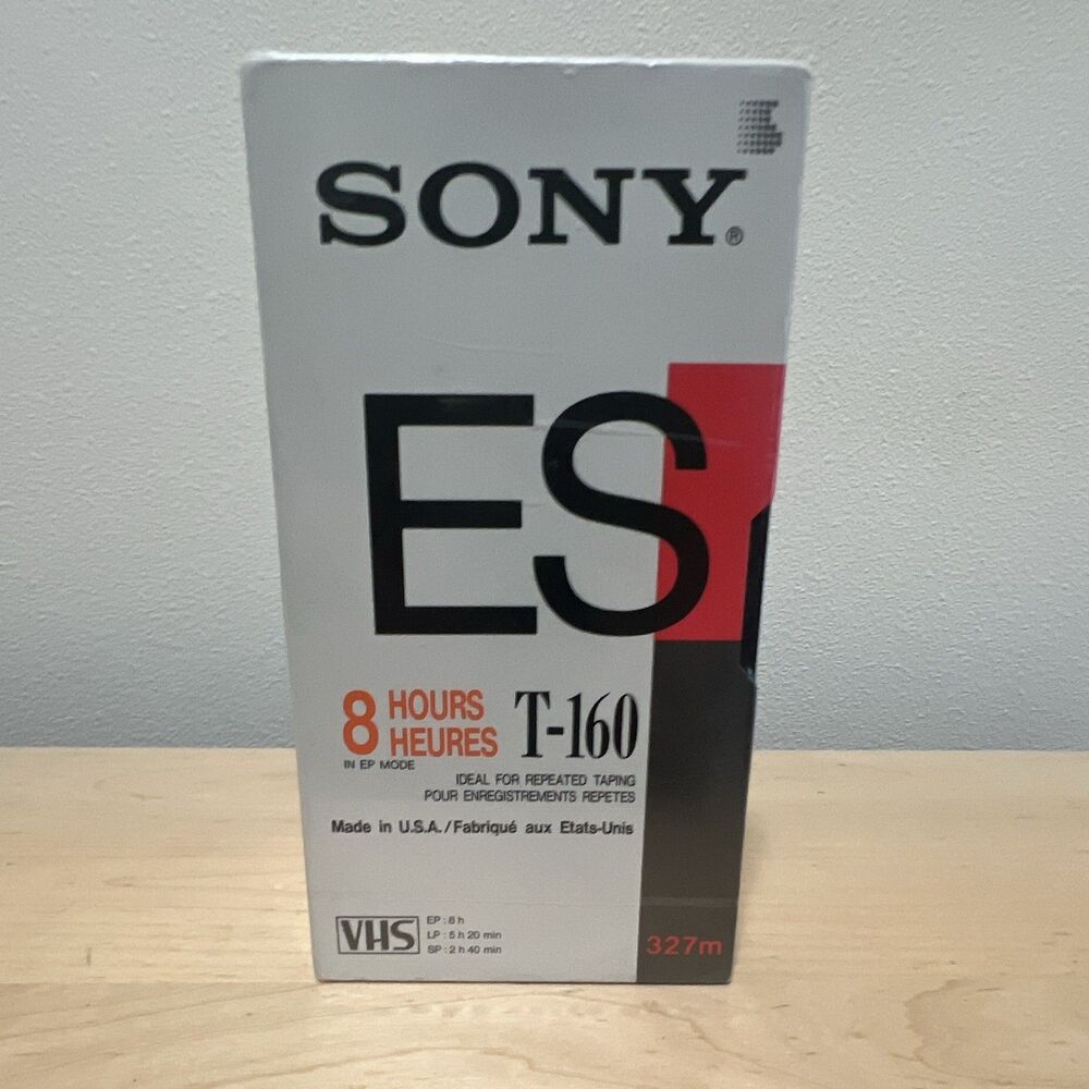 Sony ES T-160 VHS Recordable Blank Video Tape 8 Hr Sleeve Pack T-160ESC